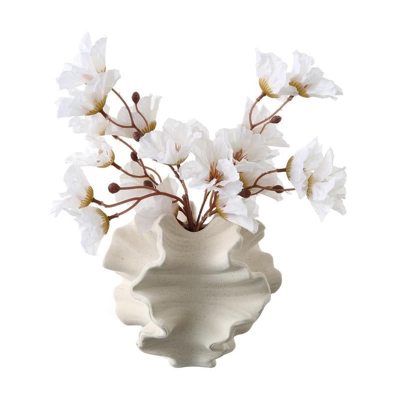 Comfycici Ceramic Vases, Black, White Simple Modern Coral Vases, Unique Vases for Living Room, Home Decoration Gift Nature Ornaments Decorative Vase